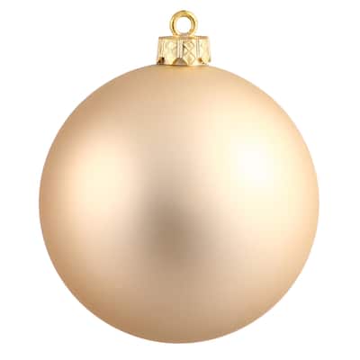 Champagne 2.4-inch Matte Ball Ornaments (Pack of 24) - 4"