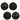 Black Assorted Finish 3-inch Ornaments (Case of 16)