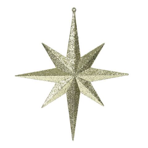 12-inch Gold Glitter Bethlehem Star Ornament (Pack of 2)