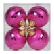 Cerise 4-inch Shiny-Matte Mirror Ball Ornament (Pack of 4) - Bed Bath ...