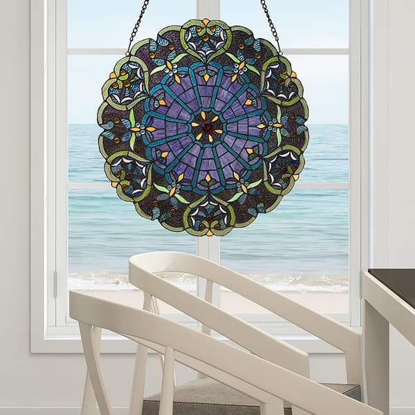 Stained Glass Webbed Heart 22 Window Panel - On Sale - Bed Bath & Beyond -  12709199