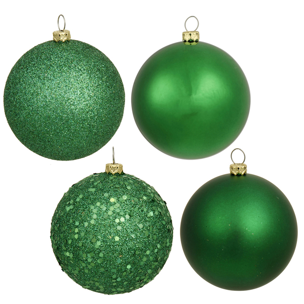 Vickerman 6 Green 4 Finish Ball Ornament Box of 4 N591504BX