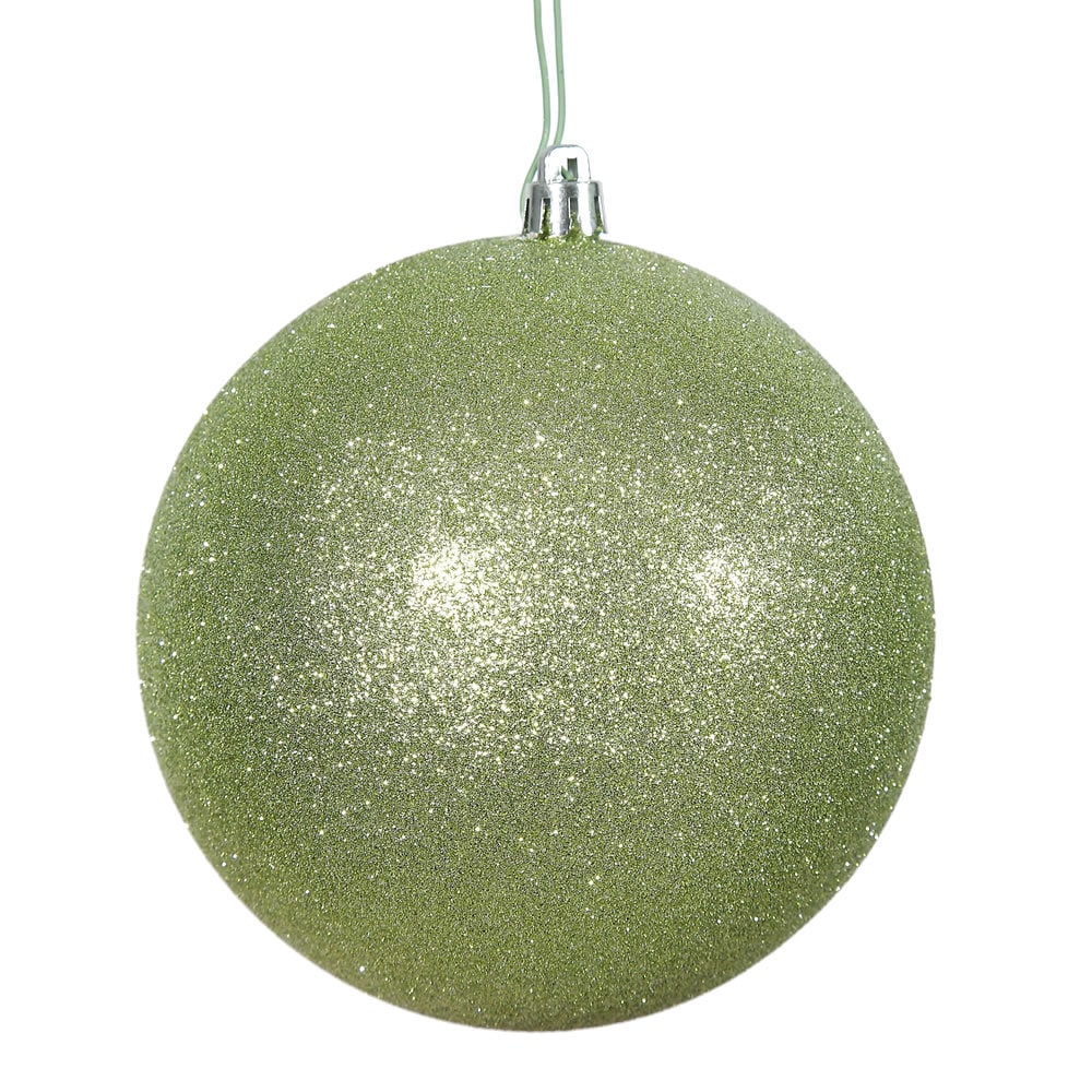 Celadon Plastic 6-inch Glitter Ball Ornaments (Pack of 4) | eBay