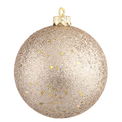 Champagne 6-inch Sequin Ball Ornament (Pack of 4)