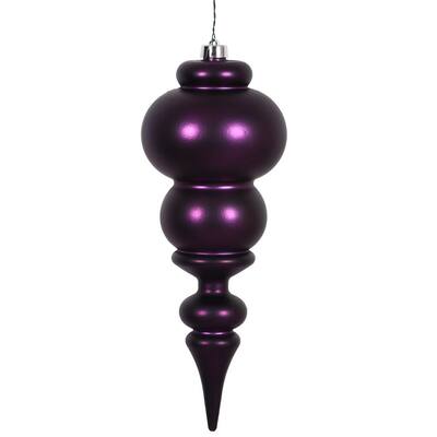 Plum 14-inch Matte Finial Ornament