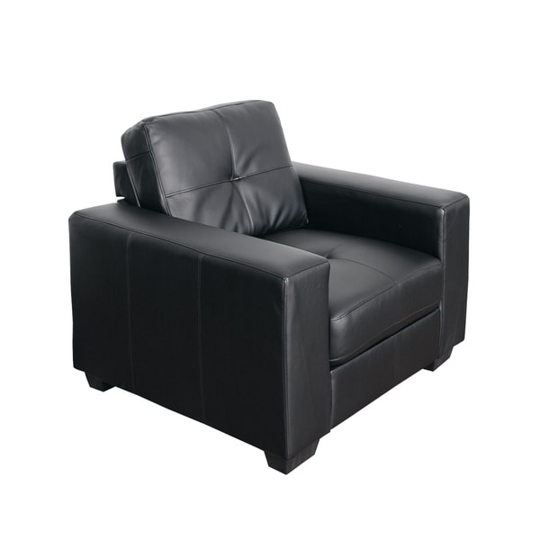 CorLiving Tufted Bonded Leather Armchair