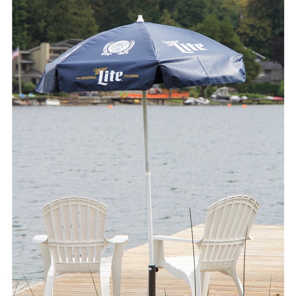 Shop DestinationGear Miller Lite Blue Vinyl 6' Patio Umbrella Free