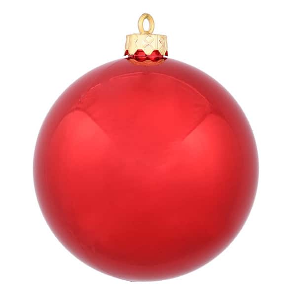 Vickerman 10 in. Shiny Ball Ornament Red