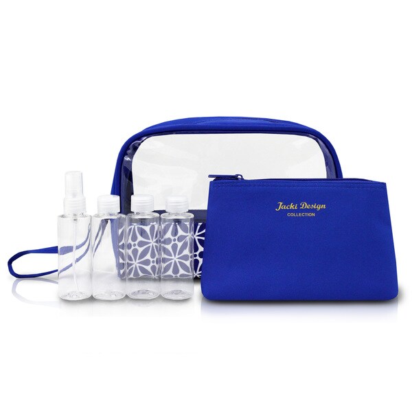Shop Jacki Design Contour 6-piece Cosmetic Toiletry Bag Set w/Travel Bottle Set - Overstock ...