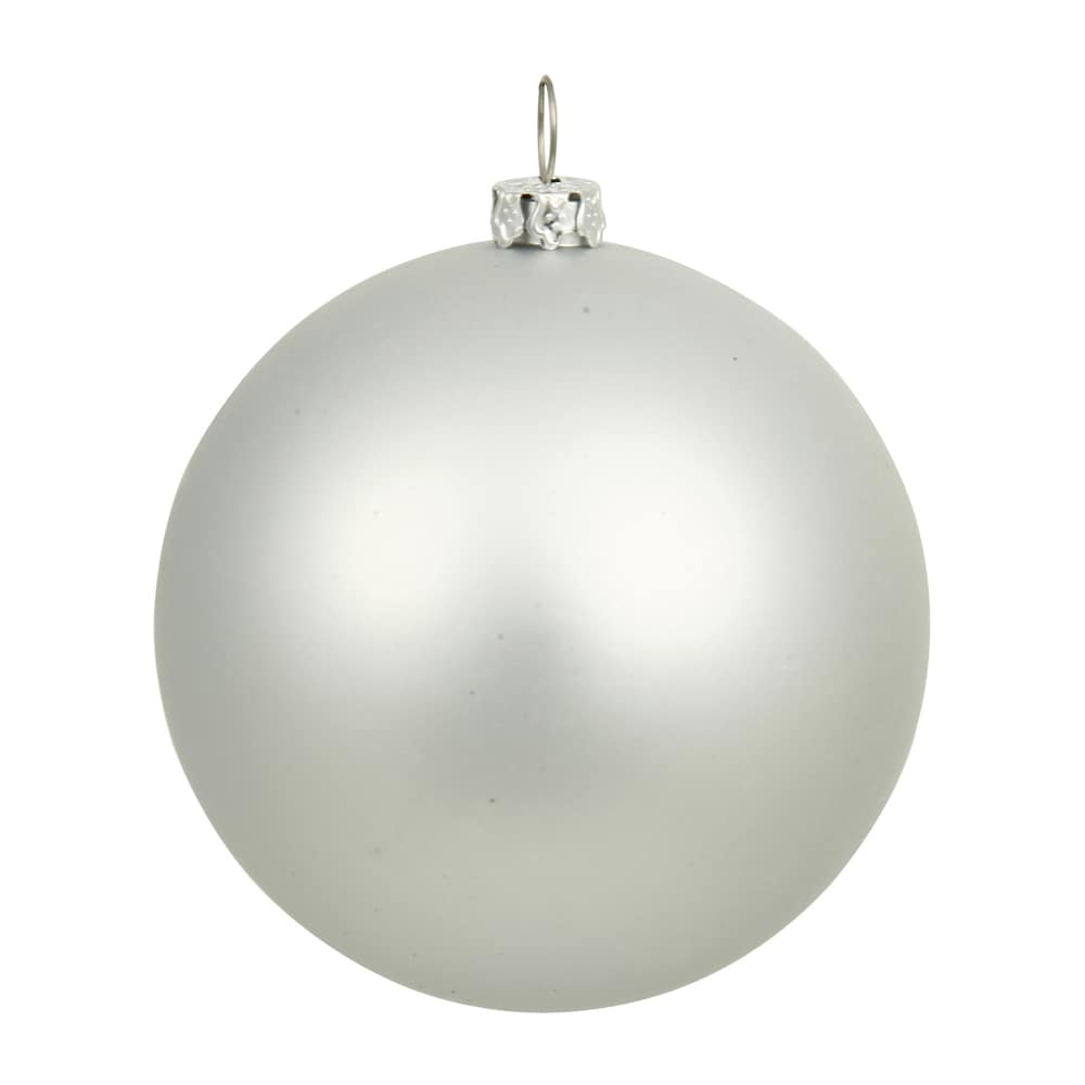 silver plastic ornament balls