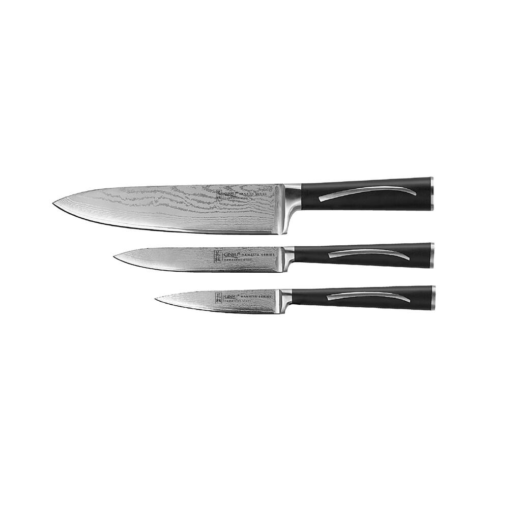 Chikara Damascus High-carbon Steel Knife Set (3-piece Set)