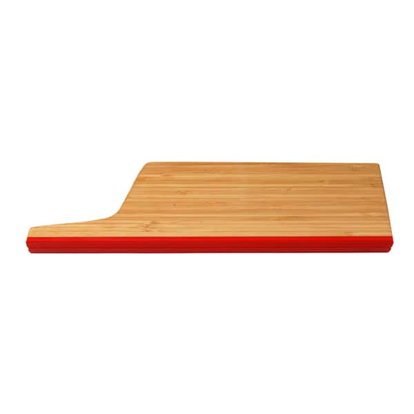 Bambleu: 4-in-1 folding bamboo cutting board saves space in small