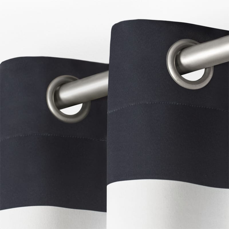Copper Grove Chirpan Sateen Woven Blackout Grommet Top Curtain Panel Pair
