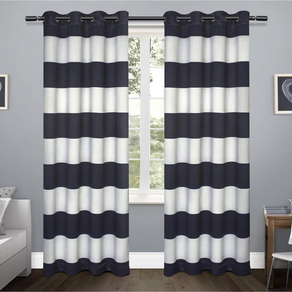 Copper Grove Chirpan Sateen Woven Blackout Grommet Top Curtain Panel Pair