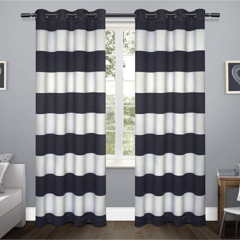 Copper Grove Chirpan Sateen Woven Blackout Grommet Top Curtain Panel Pair