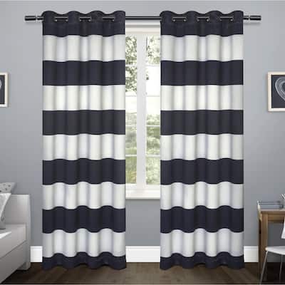 Copper Grove Chirpan Sateen Woven Blackout Grommet Top Curtain Panel Pair