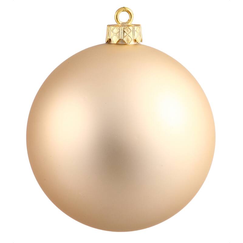 Champagne-colored Plastic 2.4-inch Matte Ball Ornament (Pack of 60)