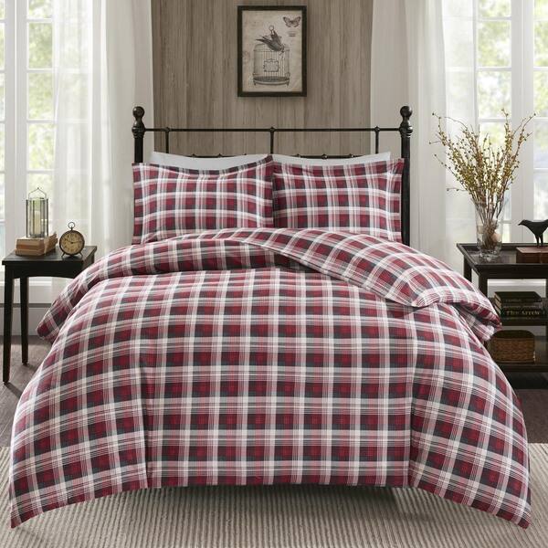 Shop Woolrich Tasha Cotton Flannel Duvet Cover 3 Piece Set On