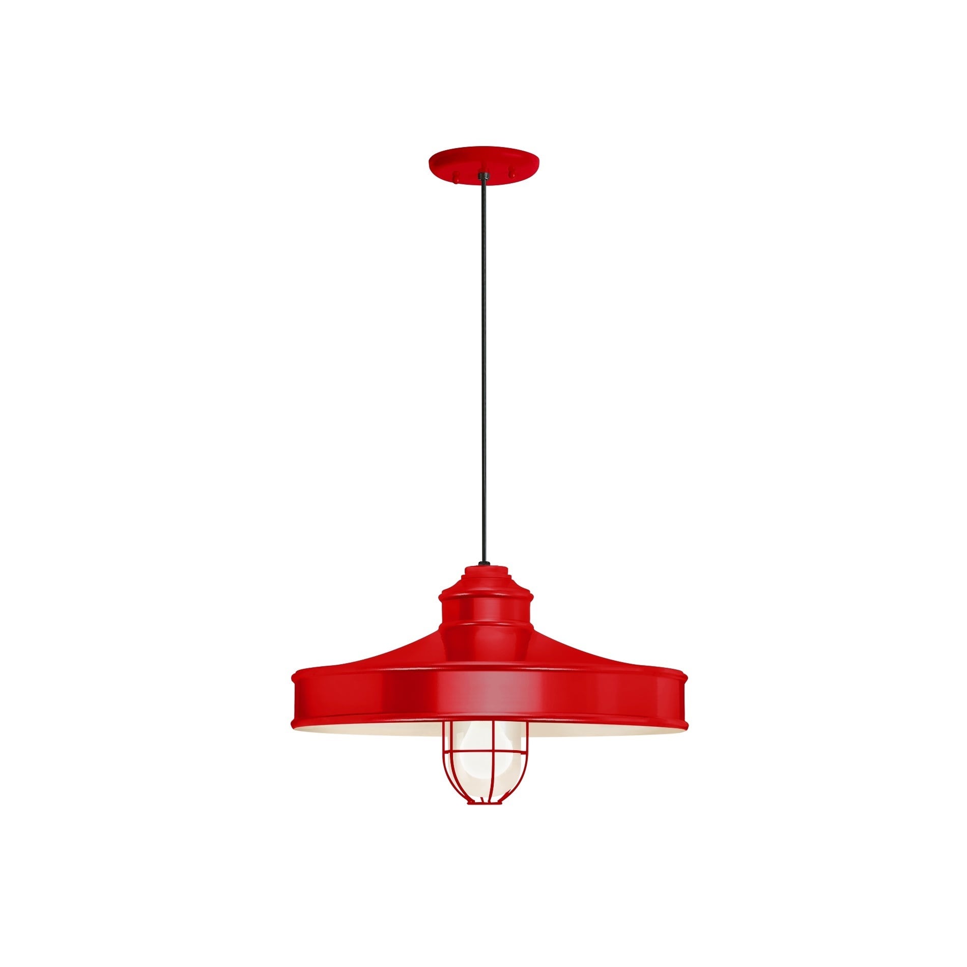 Shop Troy Rlm Lighting Nostalgia Red Wire Guard Pendant 16 Inch