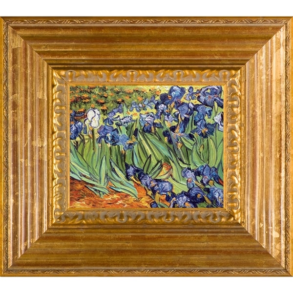 Vincent Van Gogh 'Irises' Hand Painted Framed Canvas Art - Free ...