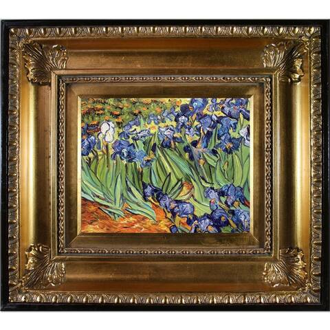 Vincent Van Gogh 'Irises' Hand Painted Framed Canvas Art