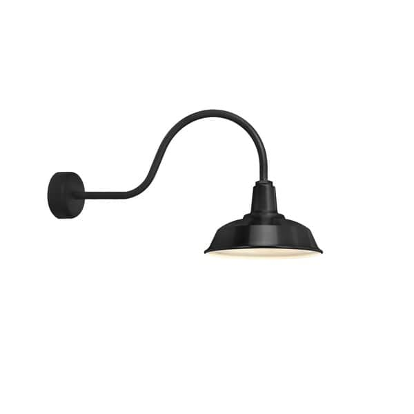 Troy RLM Lighting Heavy Duty Black 30 inch Arm Wall Sconce, 16 inch ...