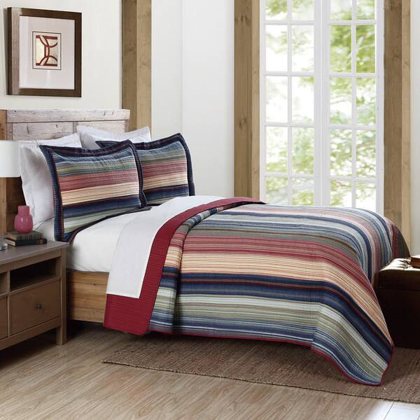 Brooklyn Loom Coney Island YarnDyed 3piece Quilt Set Bed Bath