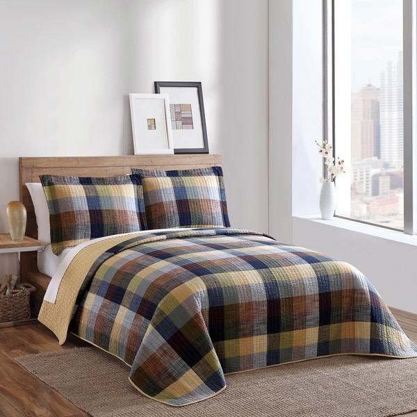 Shop Brooklyn Loom Park Slope Yarn-dyed 3-piece Quilt Set - Free ...