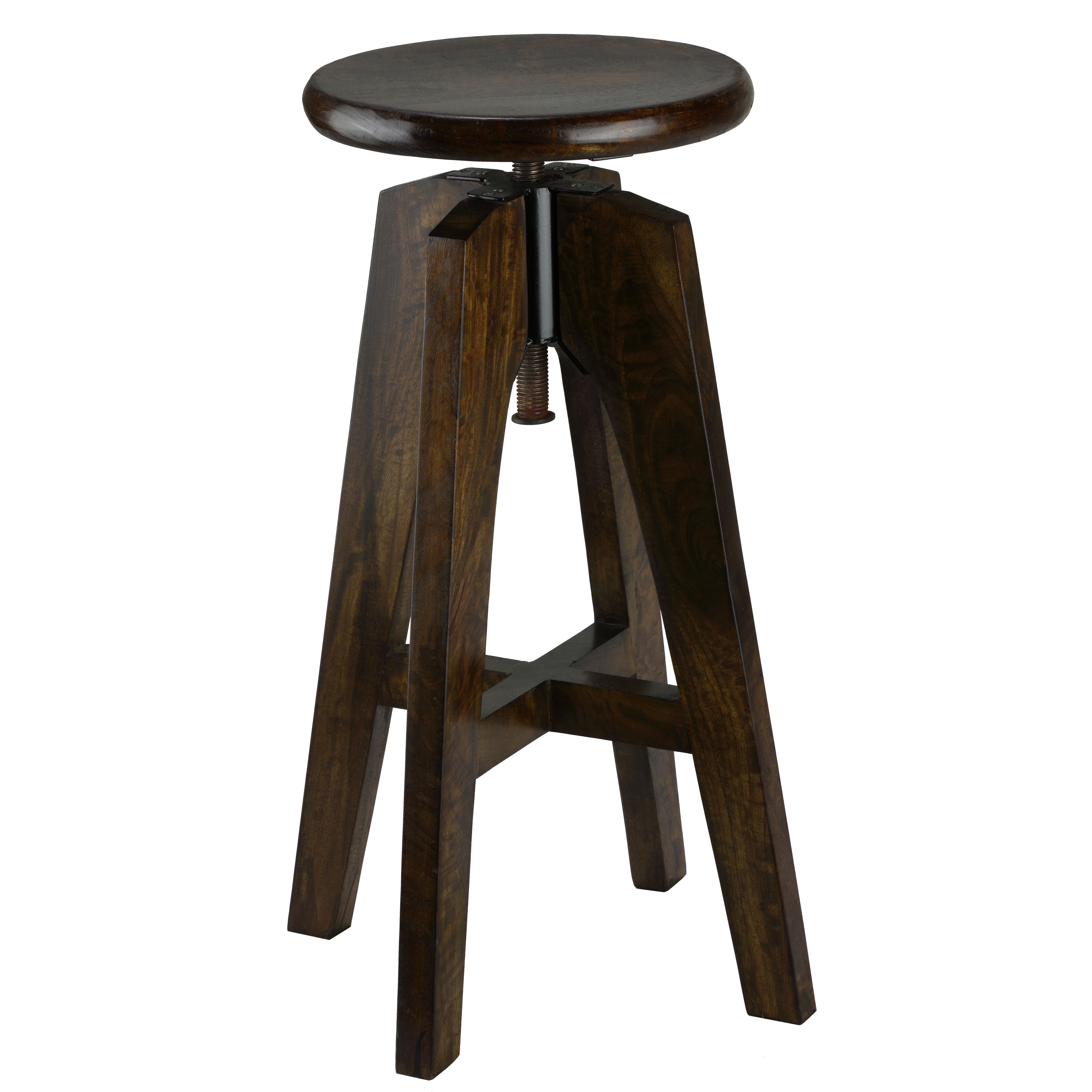 Emmett Upholstered Wooden Swivel Bar Or Counter Stool