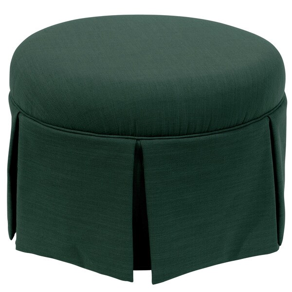 Round on sale skirted ottoman