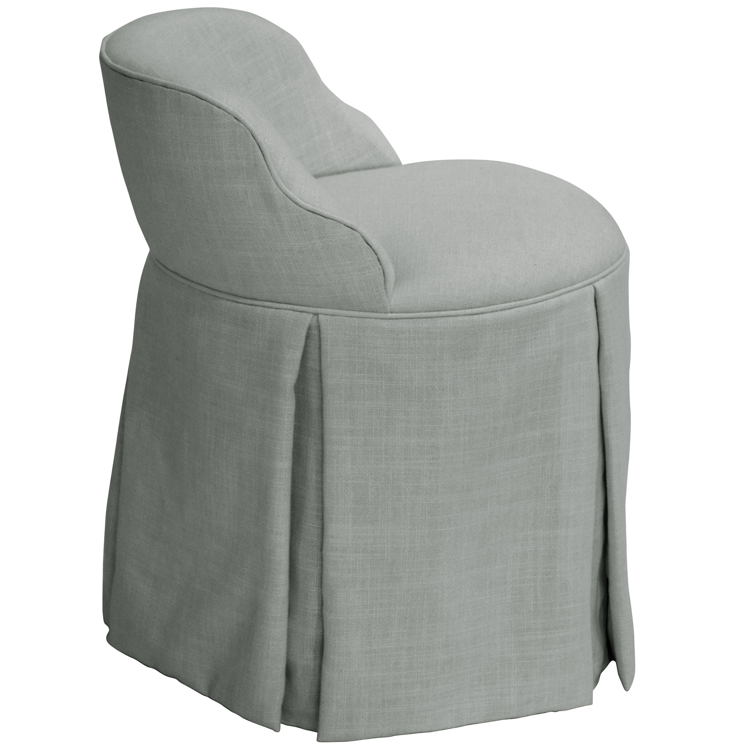 Shop Skyline Furniture Skyline Linen Grey Vanity Chair Free