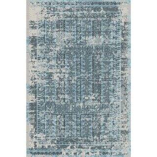 Shop Black Friday Deals On Captivating Overdyed Area Rug Featuring Modern Design With Vibrant Shades Of Turquoise Brown Beige Black And Silver 2 7 X 5 Overstock 12727961