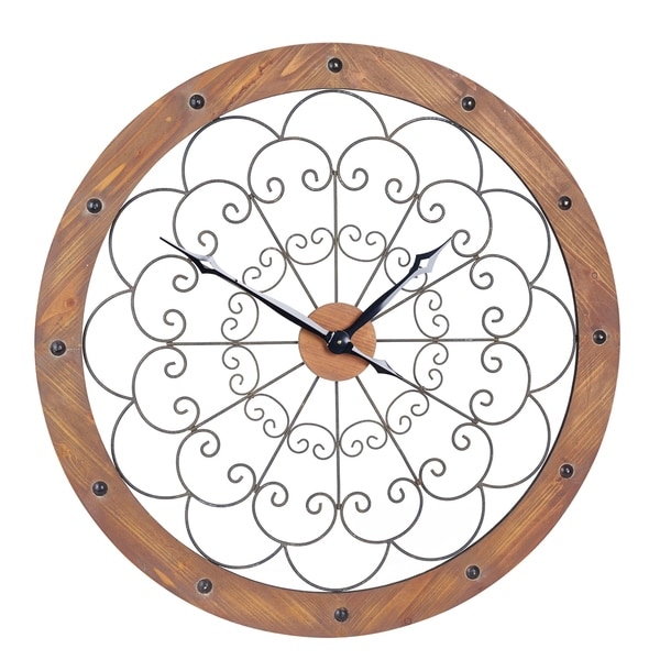 Large Scroll Wall Clock