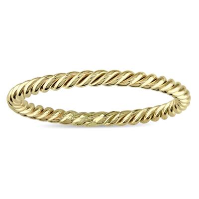 Miadora Twisted Wedding Band in 14k Yellow Gold