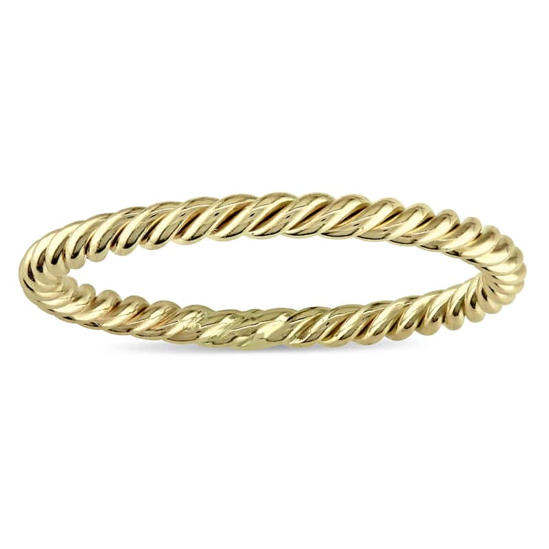 Miadora Twisted Wedding Band in 14k Yellow Gold - 4