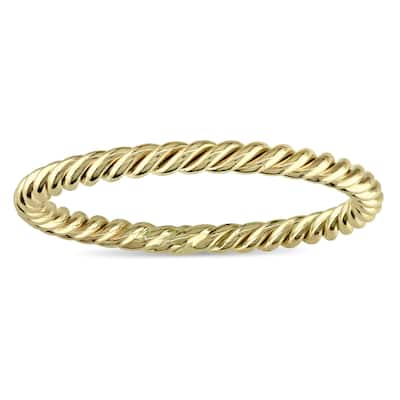 Miadora Twisted Wedding Band in 14k Yellow Gold