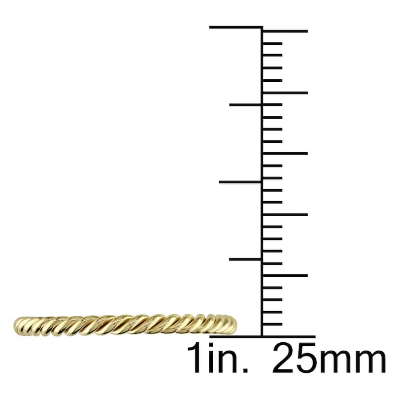 Miadora Twisted Wedding Band in 14k Yellow Gold