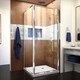 preview thumbnail 3 of 30, DreamLine Flex 36 in. D x 36 in. W x 74 3/4 in. H Pivot Shower Enclosure and Shower Base Kit - 36" x 36" Beige