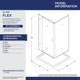 preview thumbnail 2 of 30, DreamLine Flex 36 in. D x 36 in. W x 74 3/4 in. H Pivot Shower Enclosure and Shower Base Kit - 36" x 36"
