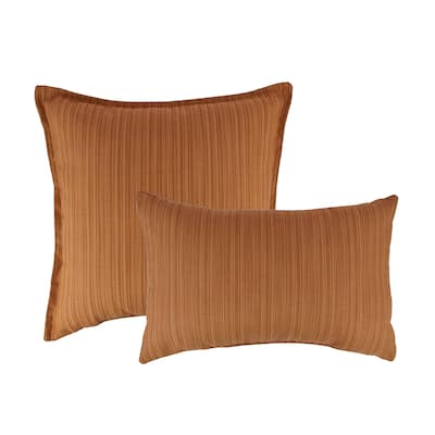 Austin Horn Classics Sunbrella Dupione Nectarine Combo Outdoor Throw Pillows