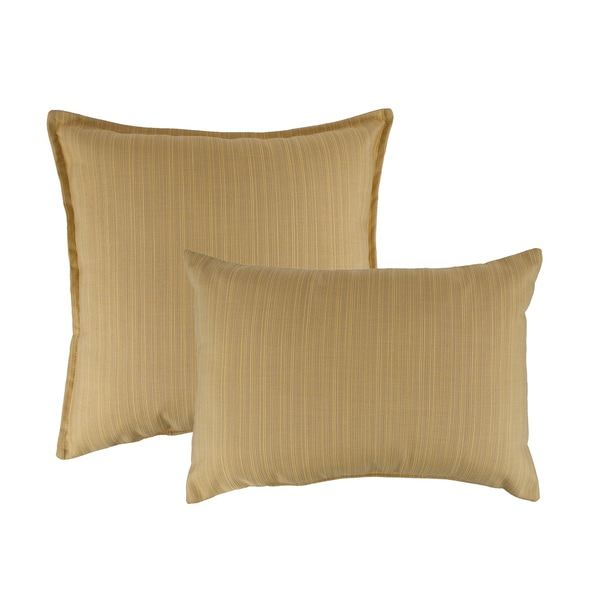 Austin Horn Classics Sunbrella Dupione Cornsilk Combo Outdoor Throw Pillows - Free Shipping ...