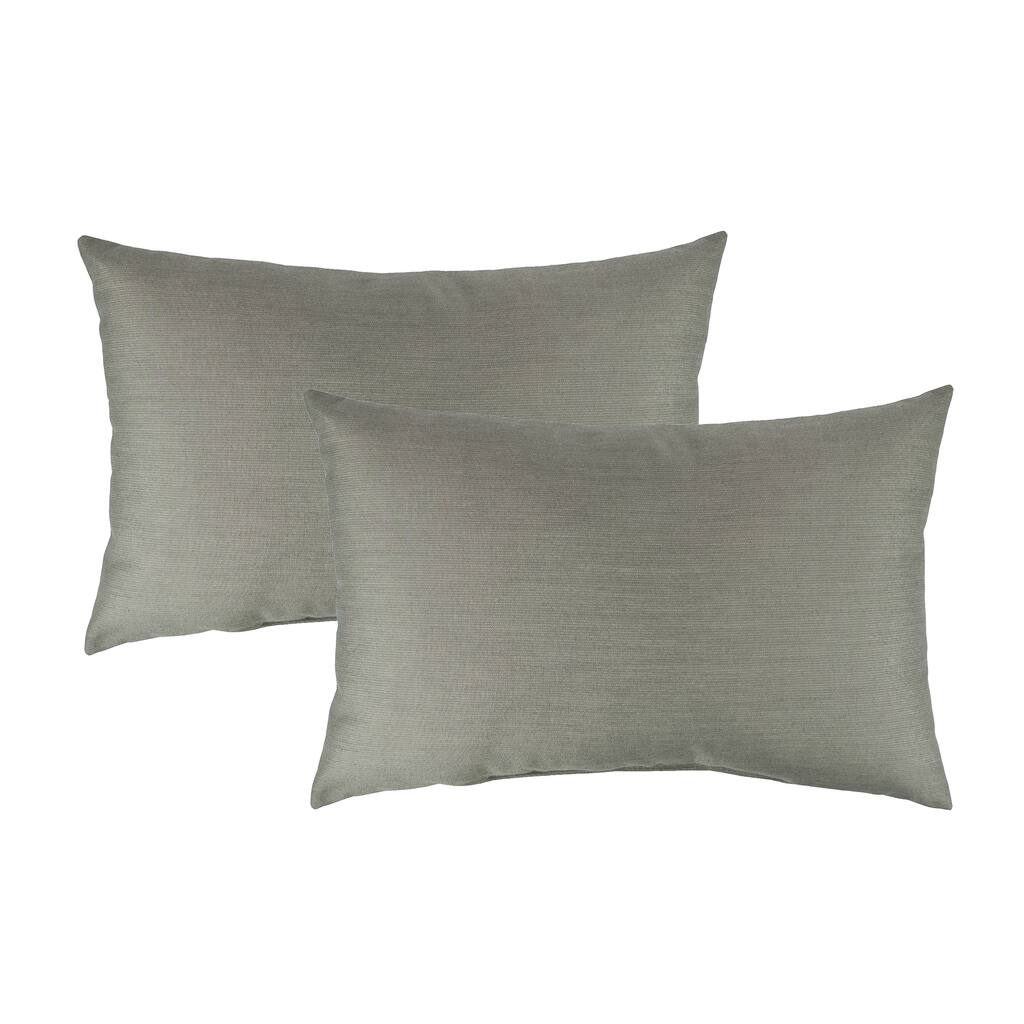Austin Horn Classics Sunbrella Spectrum Dove Boudoir Outdoor Throw Pillows (set of 2)