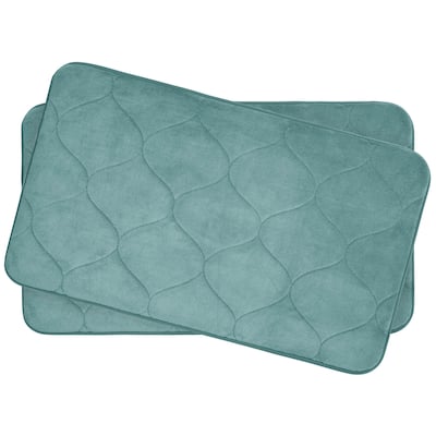 Palace Memory Foam 17 in. x 24 in. 2-Piece Bath Mat Set w/ BounceComfort Technology