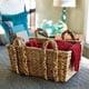 preview thumbnail 4 of 2, Household Essentials Large Rectangular Wicker Floor Basket with Braided Handles - 17'' x 22''