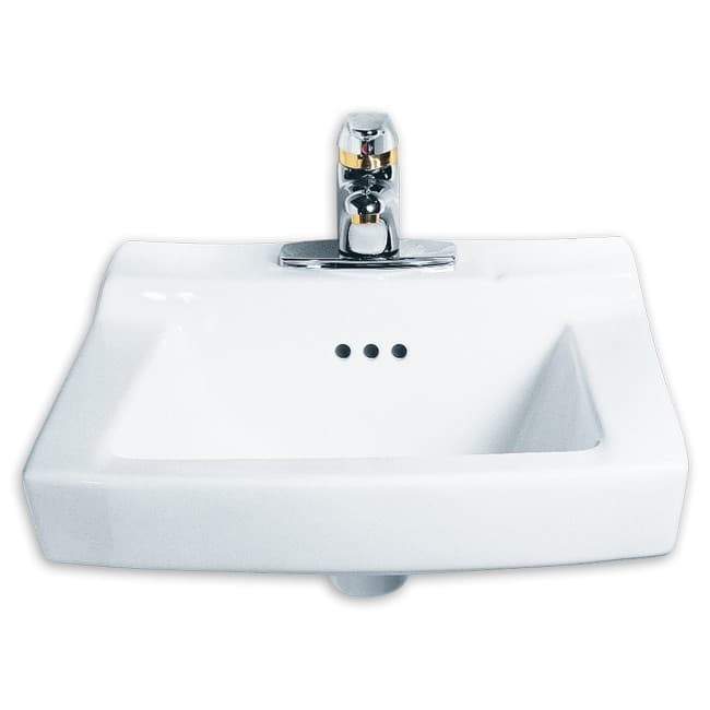 American Standard White Porcelain Comrade Wall-hung Single-basin Bathroom Sink 0124.024.020