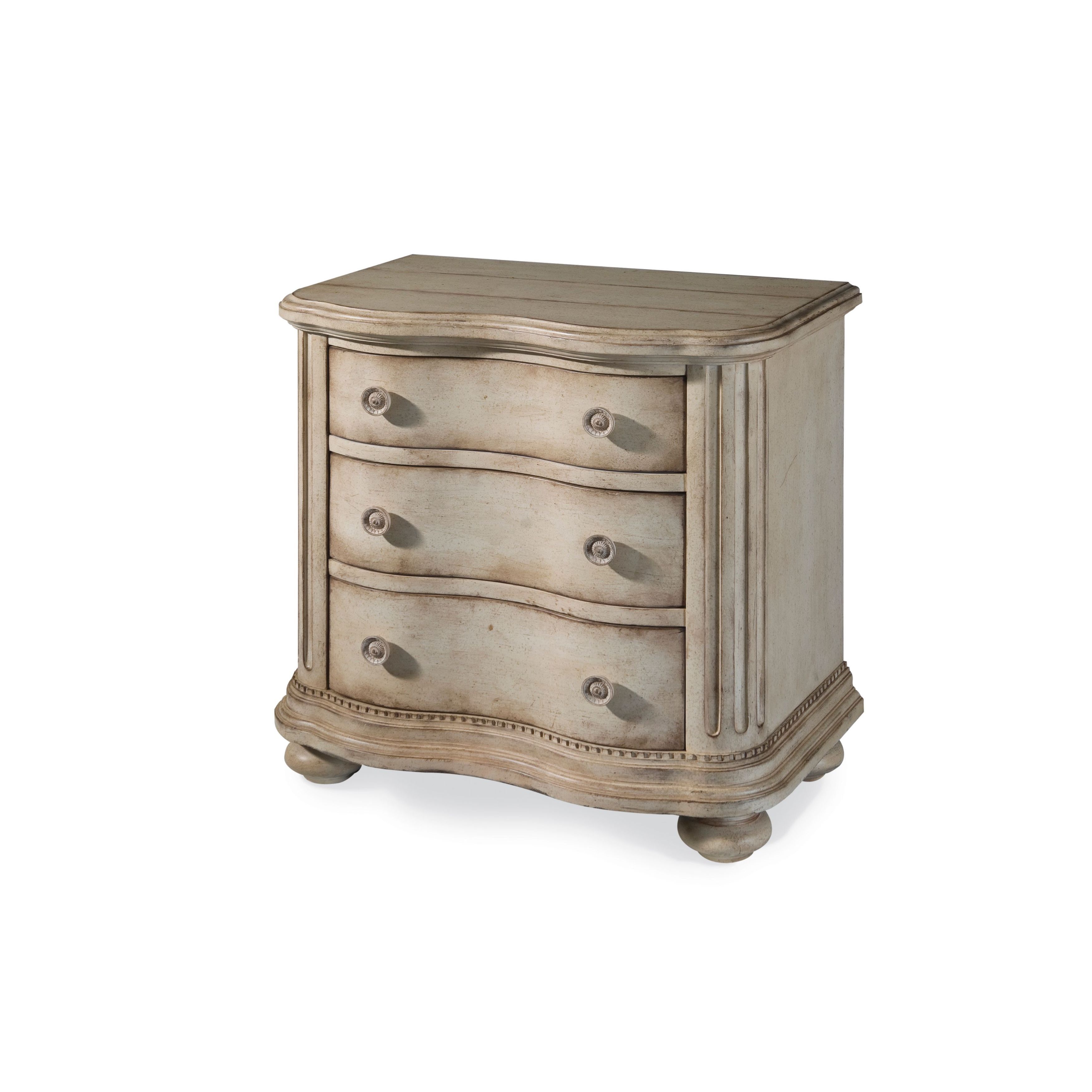 Shop A R T Furniture Belmar Ii Distressed White 3 Drawer Nightstand Overstock 12731794