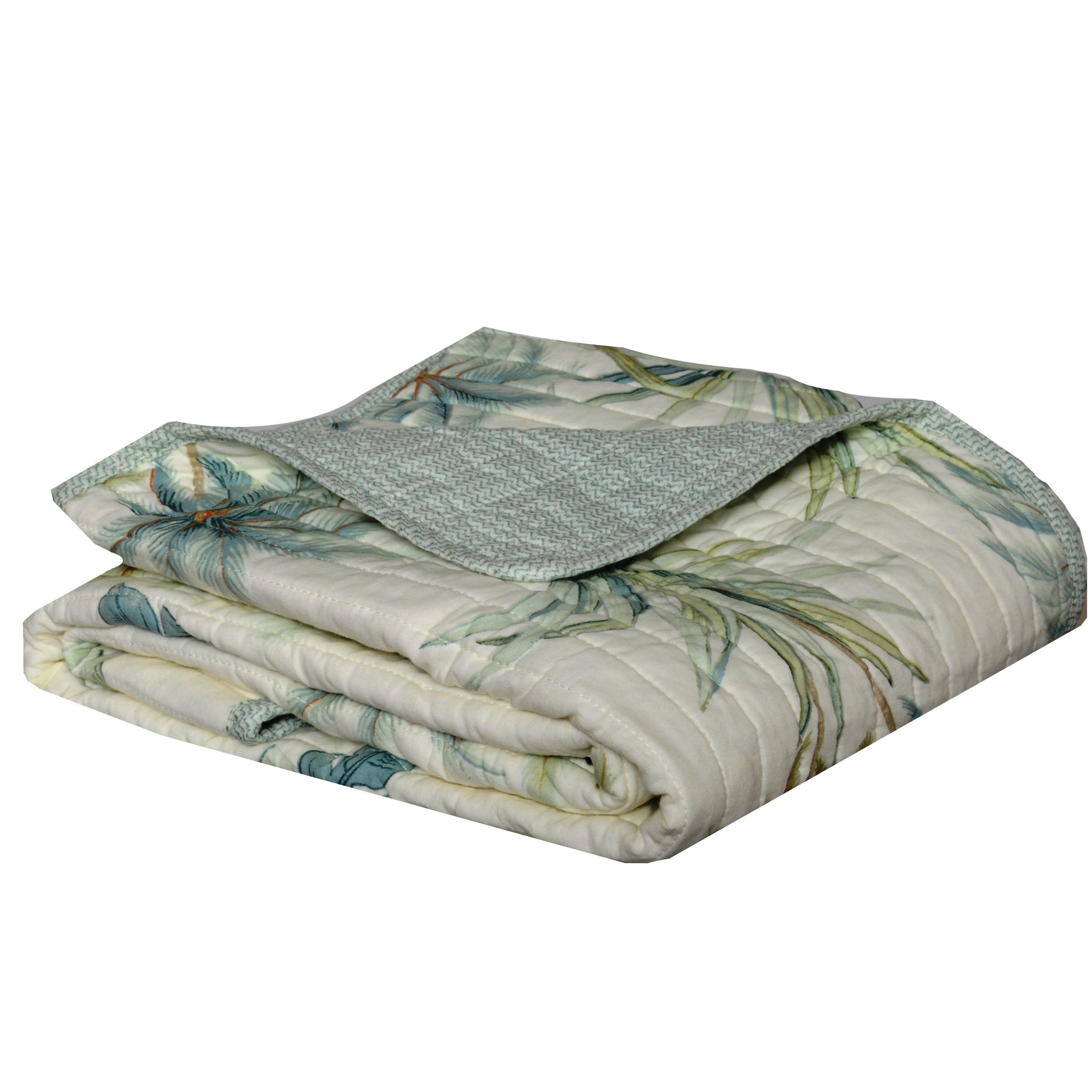 Shop Tommy Bahama Serenity Palms Quilted Cotton Throw - On Sale - Free ...