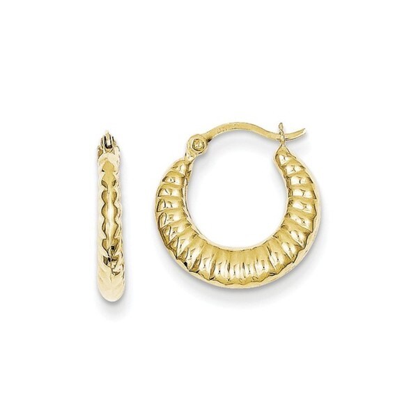 10k Yellow Gold Shrimp Hoop Earrings On Free Shipping 10k Yellow Gold Shrimp Hoop Earrings