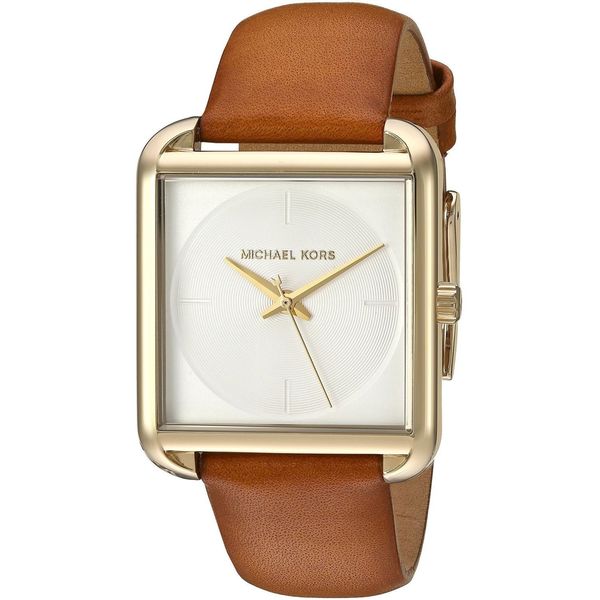 Shop Michael Kors Women's 'Lake' Brown Leather Watch - Free Shipping ...