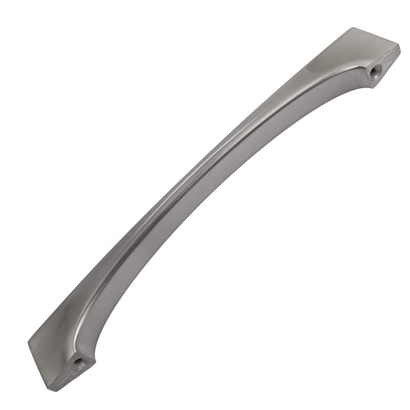 GlideRite 6-5/16 in. CC Modern Slim Curved Satin Nickel Cabinet Bar Handle Pulls (Pack of 10 or 25)